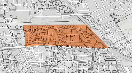 Mietspiegelkarte Bremen Neue Vahr Nord